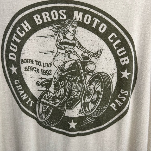 Vintage LIMITED EDITION DUTCH BROS MOTO CLUB Born to Live MEDIUM+LARGE - Picture 1 of 8
